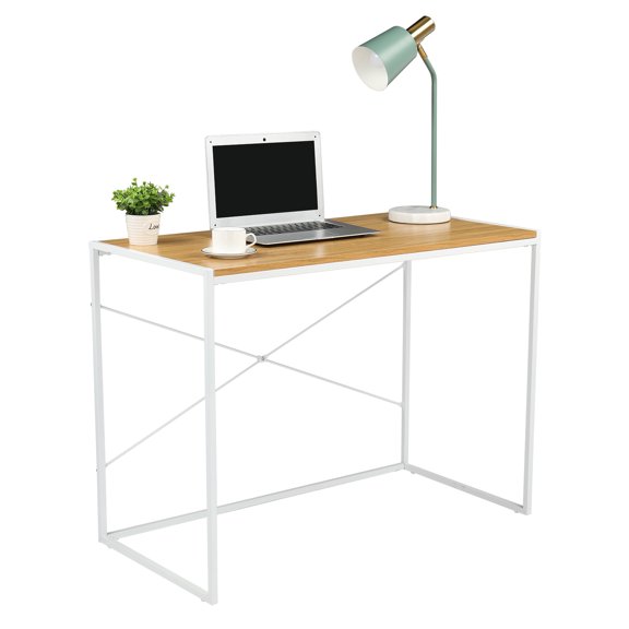 White MDF Computer Desk 100x50x75 cm with Smooth Finish, and Stylish Home Office Workspace