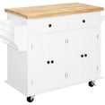 thumbnail image 1 of White MDF Kitchen Island | Spice and Towel Storage | Neat Kitchen Setup, 1 of 6