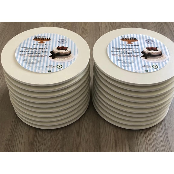 White MDF Round 6mm - 5 unit per pack, Thickness Cake Boards Without Feet 16 Inches / 40 Cm