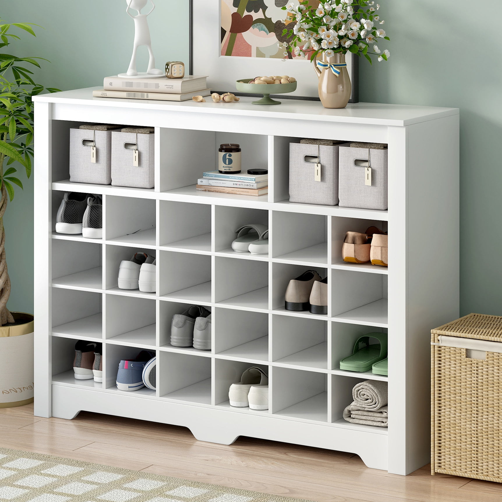 White MDF and Particle Board - Serve as Side Table - Home Living Spaces ...