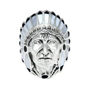 AERAVIDA Black Onyx Stone Indian Style .925 Silver Ring-7