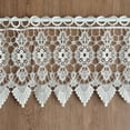 thumbnail image 1 of White Macrame Lace Medallion Window Curtain Valance, 1 of 5