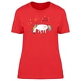thumbnail image 1 of White Magic Unicorn With Hearts T-Shirt Women -Image by Shutterstock, Female Large, 1 of 2