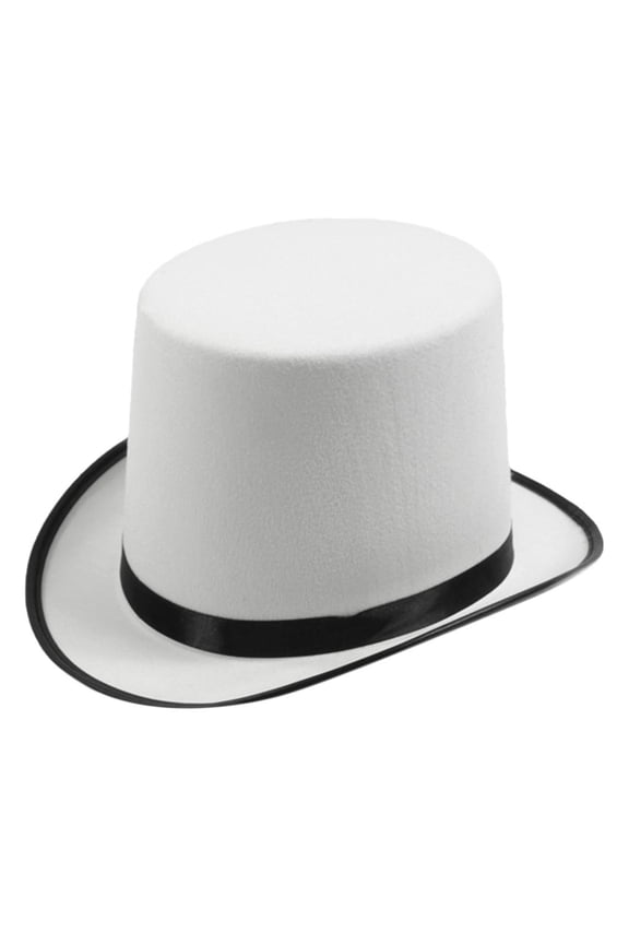White Magician Top Hat Men Ladies Steampunk Party Accessories Formal Fedora Hat