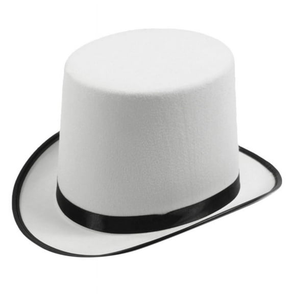 White Magician Top Hat Men Women Steampunk Party Accessory Formal Fedora Hat