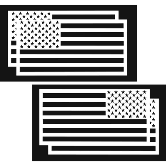 White Magnetic American Flags for Vehicles Set of 4 From ShootingTargets7