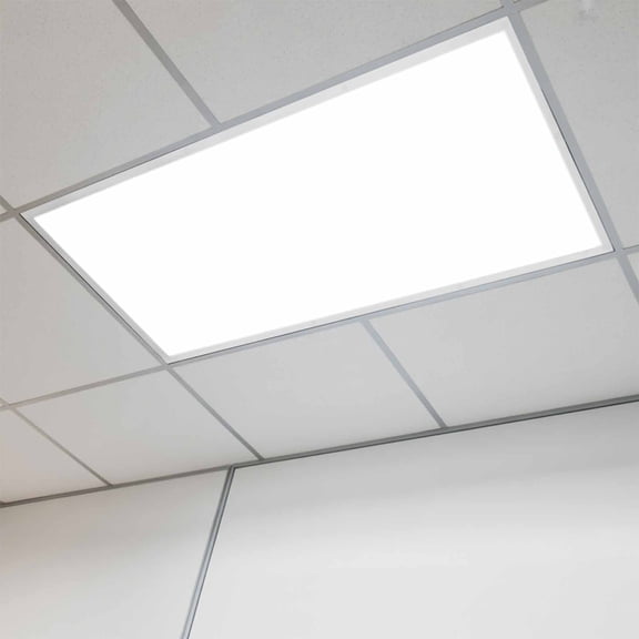 White Magnetic Fluorescent Light Covers for Ceiling Lights 2 x 4 Feet, Modern Simple White Backdrop Office Classroom Kitchen Drop Ceiling Light Covers Lighting Filters Shade Panel 1 Pack