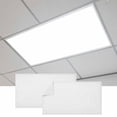 thumbnail image 1 of White Magnetic Fluorescent Light Covers for Ceiling Lights 2 x 4 Feet, Modern Simple White Backdrop Office Classroom Kitchen Drop Ceiling Light Covers Lighting Filters Shade Panel 2 Packs, 1 of 9