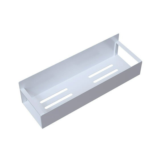 White Magnetic Refrigerator Rack Kitchen Multifunctional Iron Storage Shelf Refrigerator Side Wall Hanging Organizer White Color Size 9.44X4.72 Inch