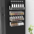 thumbnail image 1 of White Magnetic Spice Storage Rack for Refrigerator & Oven, 10.6x4 Inch Fridge Organizer with Strong Magnets, Space-Saving Kitchen Shelf, 1 of 6