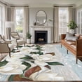 thumbnail image 1 of White Magnolia Area Rugs 6'x9', Small Throw Rugs for Kitchen Dining room, Spring Floral Blossom Flowers Plants Light Blue Indoor Outdoor Rug Non-Slip Low Pile Carpet Runner Reversible Floor Mats, 1 of 8