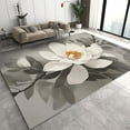 thumbnail image 1 of White Magnolia Flower Area Rug, European Style Watercolor Magnolia Indoor Rugs, With Anti-Slip Backing Washable Indoor Carpet For Living Room Bedroom Study Dining Room 4 x 5ft, 1 of 6