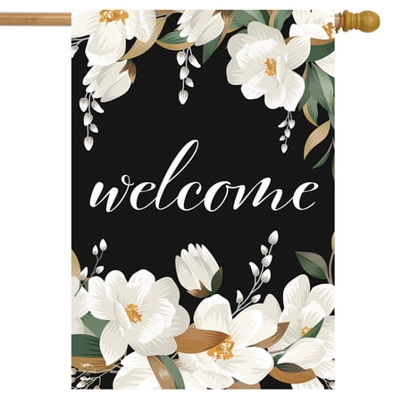 Briarwood Lane White Magnolias Spring House Flag