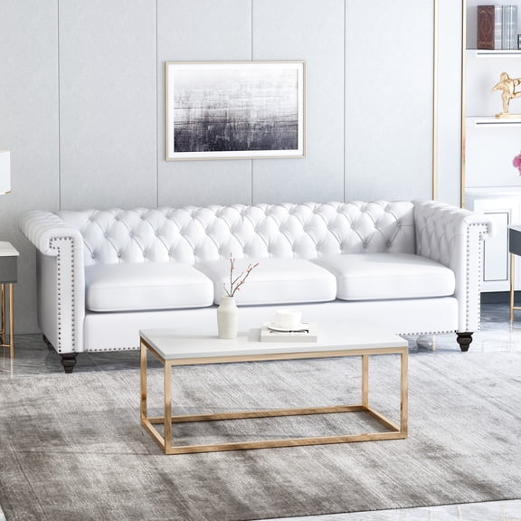 White Main Color - Classic Elements - Small Living Room - Optimize Space