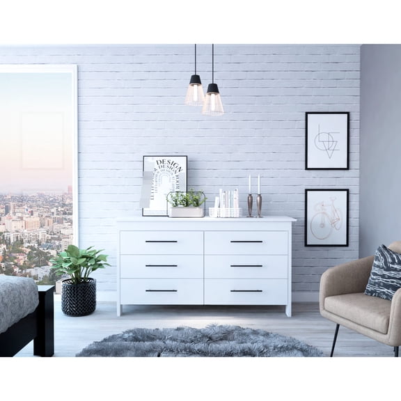 White Main Color - Drawer and Door Combo - Bedroom Organization - Store Various Items