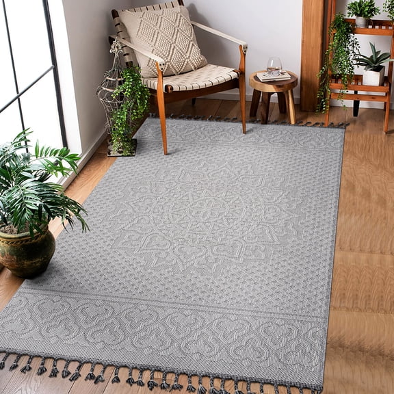 White Main Color, Polypropylene - Machine - Woven Loop Pile - Nursery, Dorm Room - Soft and Pet - Friendly