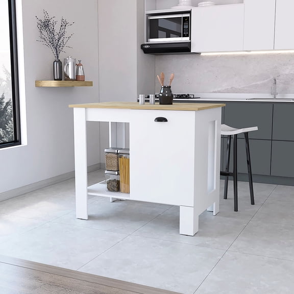 White Main - Low Shelf for Display - Kitchen Usage - Nice Spot for Favorite Items