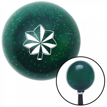 White Major & Lieutenant Colonel Green Metal Flake Shift Knob with M16 x 1.5 Insert