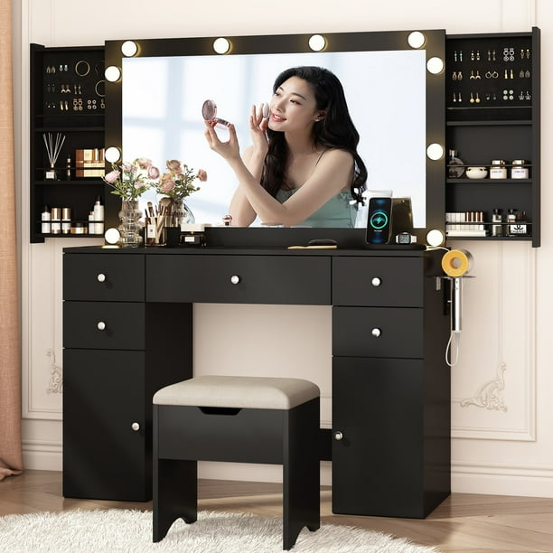 Storage vanity desk discount