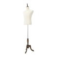 thumbnail image 1 of White Male Mannequin Torso Dress Form, Sewing Dress Model Mannequin, Mannequin Display with Tripod Stand, 59"~71" Height Adjustable, for Clothing Retail Sewing Shop, NO Arms, 1 of 18