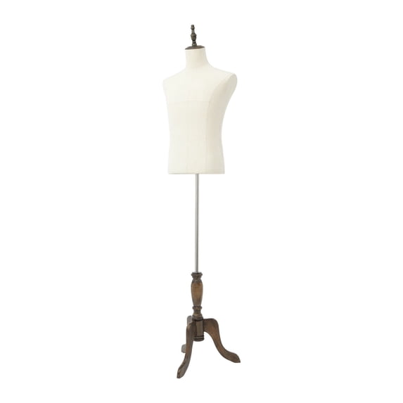 White Male Mannequin Torso Dress Form, Sewing Dress Model Mannequin, Mannequin Display with Tripod Stand, 59"~71" Height Adjustable, for Clothing Retail Sewing Shop, NO Arms