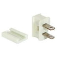 White Male Quick Zip Plug For SPT1 18 Wire Gauge 8 Amps