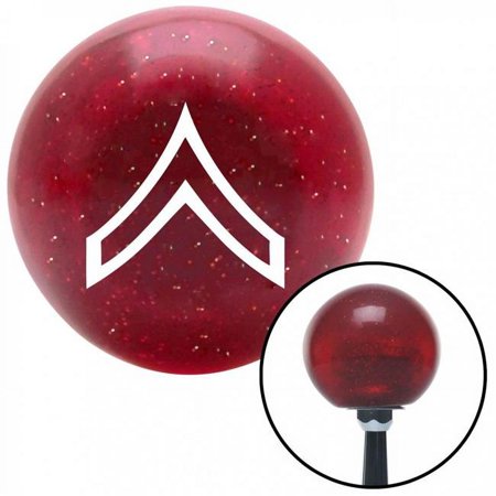 White Male Red Metal Flake Shift Knob with M16 x 1.5 Insert Shifter Auto Manual