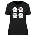 thumbnail image 1 of White Maltese Fashion Doodle T-Shirt Women -Image by Shutterstock, Female Small, 1 of 2