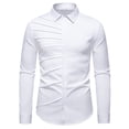 thumbnail image 1 of White Man Basic T Shirts Tee Tops for Man Long Sleeve Collared Turtleneck Neck Brunch Fall Summer Tee Shirt Button 2026 Clothes Fashion XXL, 1 of 8