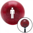 thumbnail image 1 of White Man Red Metal Flake Shift Knob with M16 x 1.5 Insert Shifter Auto Manual Brody, 1 of 1