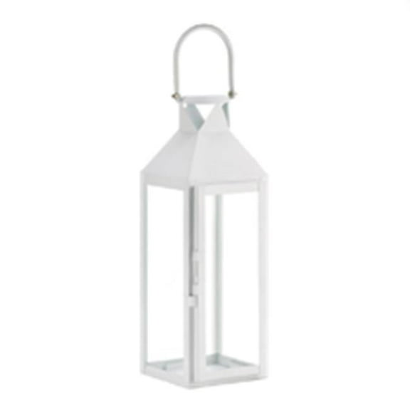White Manhatten Candle Lantern