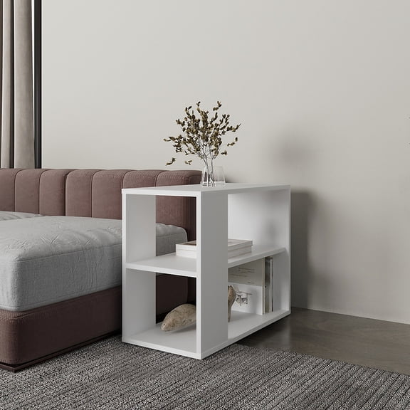 White Manufactured Wood - Store Various Items - Modern Home Setup - Long - lasting Furniture