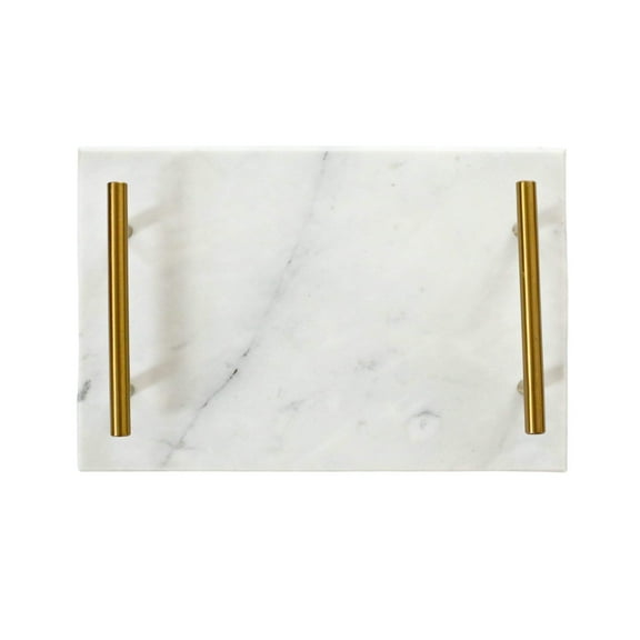 White Marble Board with Gold Handles