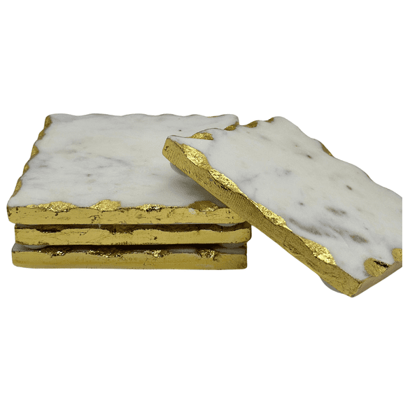 White Square Marble Coaster