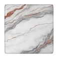 thumbnail image 1 of White Marble Copper Line Pattern Square Fitted Tablecloth with Elastic Edge,Square Table Cover,Washable Elastic Table Cover for Home Kitchen Party Decor 34"x34", 1 of 6