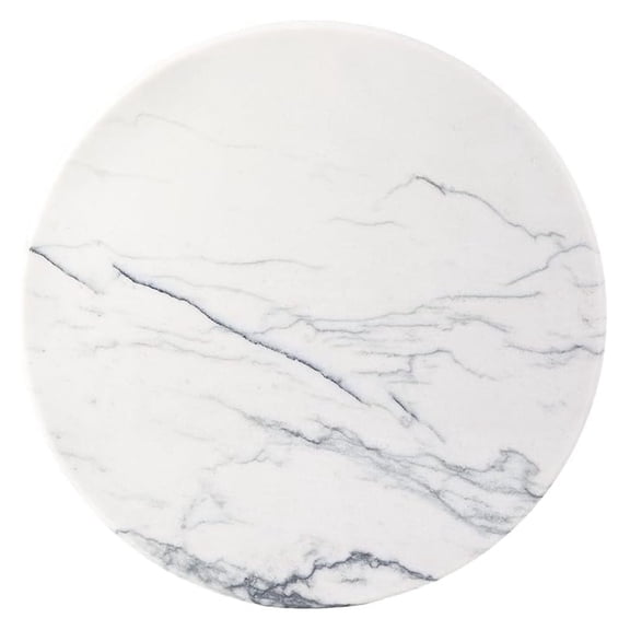 White Marble Cutting Board Cheese Boards for Kitchen Countertop, Large Round Marble Charcuterie Board Pastry Boards for Kitchen Decor, Stone Tray Stone Slab for Home Decor