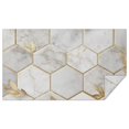 thumbnail image 1 of White Marble Gold Leaf Hexagon Pattern Rectangle Tablecloth 60"x102",Waterproof Polyester Rectangle Table Cloth, Wipeable Spillproof Polyester Tablecloth for Dining, Camping, Indoor and Outdoor, 1 of 6