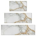 thumbnail image 1 of White Marble Gold Line Pattern Kitchen Rugs Sets Of 3,Kitchen Runner Rugs Non Skid Washable,Decorative Kitchen Floor Mats for Kitchen,Sink,Laundry,17"x30"+ 17"x47" + 17"x59", 1 of 6