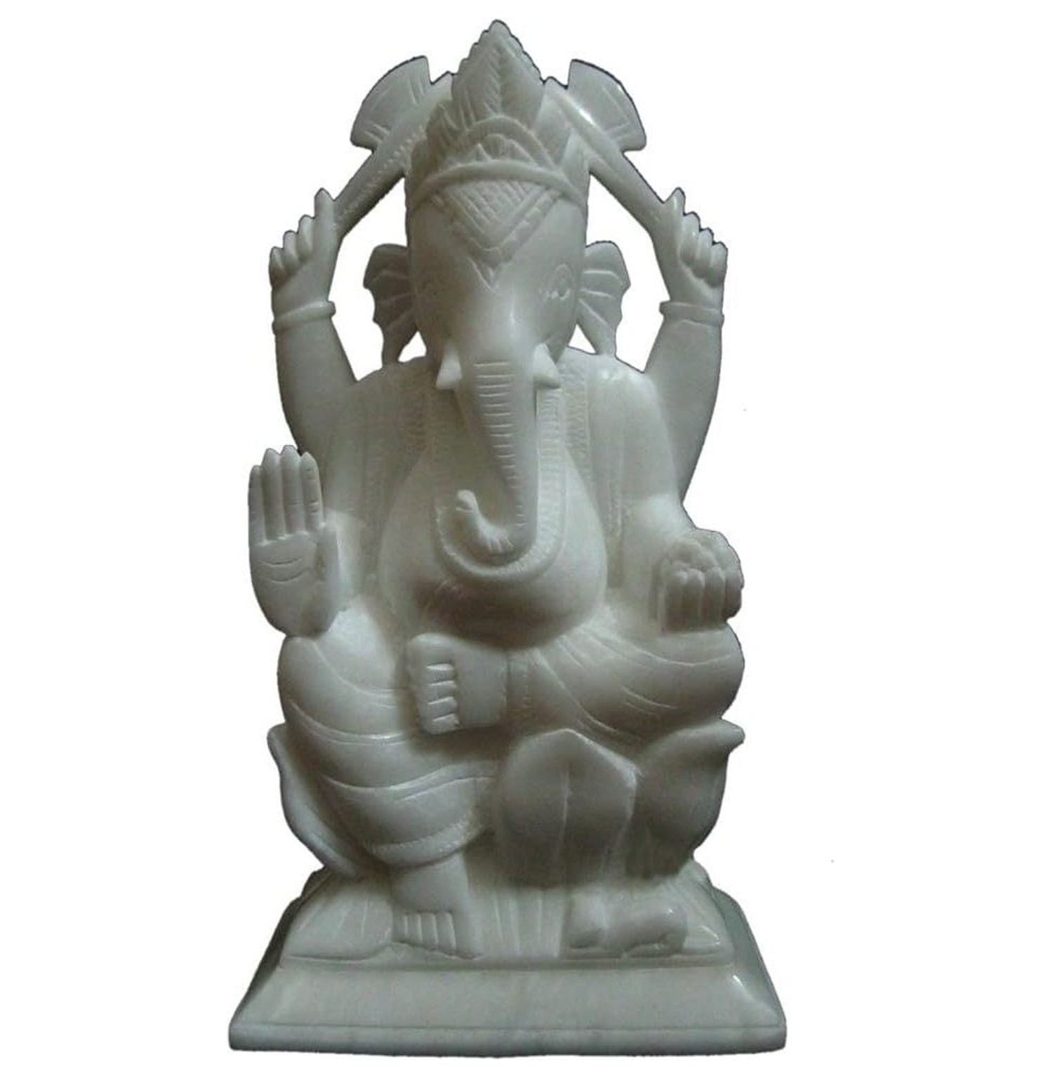 White Marble Hindu God Ganesh Statue 248