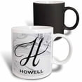 thumbnail image 1 of 3drose, White Marble Monogram H - Howell, 11oz Magic Transforming Mug, 1 of 7
