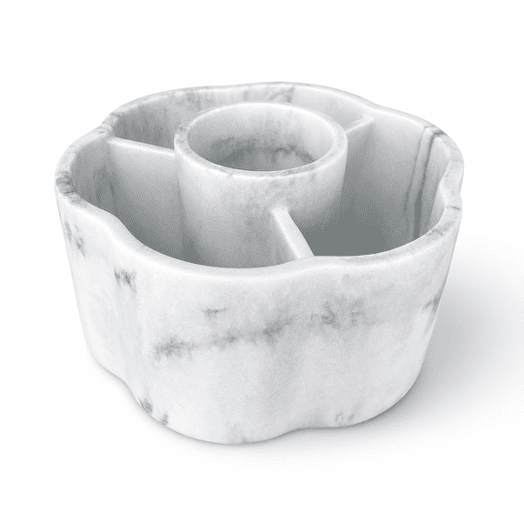 White Marble Multi-purpose Rotating Carousel Beauty Makeup Organizer