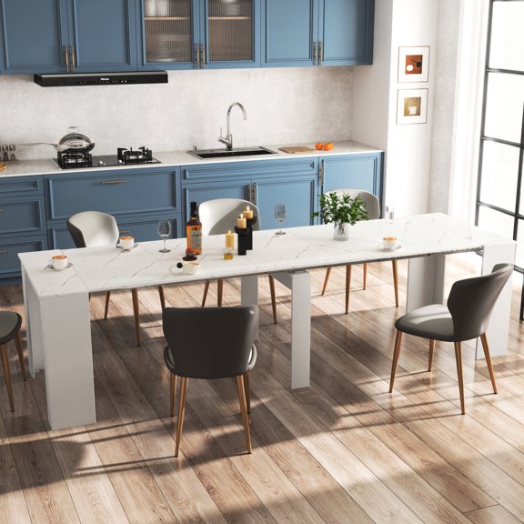 White Marble - No Sun Exposure Needed - Outdoor Use - Elegant Appearance