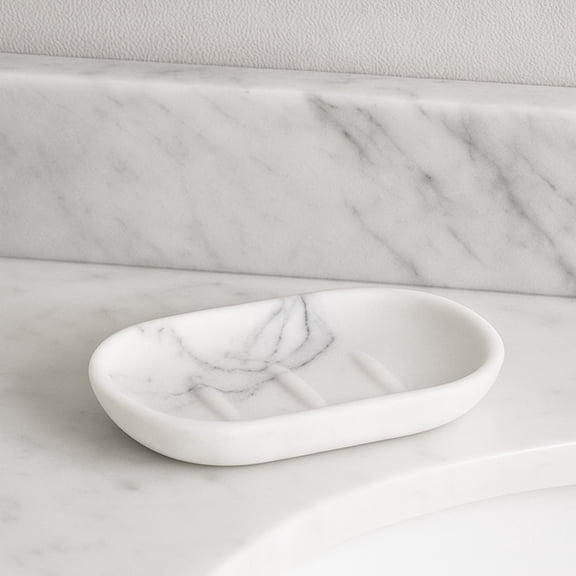 Evideco French Home Goods New Marble Marble Polyresin Soap Dishes