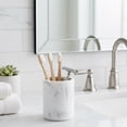 thumbnail image 1 of Evideco New Marble White Tumbler Only Rustic Asian Zen Toothbrush Holders, 1 of 9