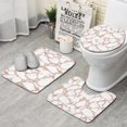 thumbnail image 1 of White Marble Rose Gold Line Pattern Bathroom Rugs Sets 3 Piece,Toilet Cover Set,Absorbent Non Slip Bathroom Mats Sets with U-Shaped Contour Rug Toilet Rug Set, 1 of 5