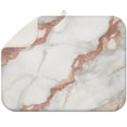 thumbnail image 1 of White Marble Rose Gold Line Pattern Dish Drying Mat for Kitchen 1 Pack, Ultra Absorbent Microfiber Dishes Drainer Mats,18"x24", 1 of 4