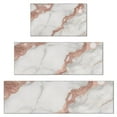 thumbnail image 1 of White Marble Rose Gold Line Pattern Kitchen Rugs Sets Of 3,Kitchen Runner Rugs Non Skid Washable,Decorative Kitchen Floor Mats for Kitchen,Sink,Laundry,17"x30"+ 17"x47" + 17"x59", 1 of 6