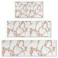 thumbnail image 1 of White Marble Rose Gold Line Pattern Kitchen Rugs Sets Of 3,Kitchen Runner Rugs Non Skid Washable,Decorative Kitchen Floor Mats for Kitchen,Sink,Laundry,17"x30"+ 17"x47" + 17"x59", 1 of 6