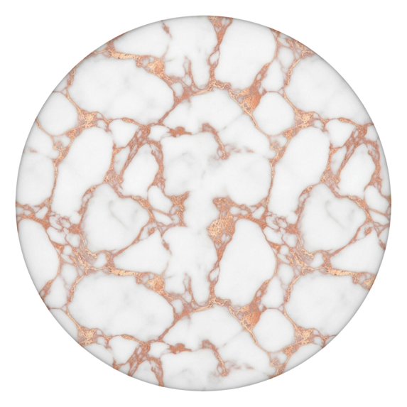 White Marble Rose Gold Line Pattern Round Fitted Tablecloth with Elastic Edge,Dining Table Cover Waterproof,Outdoor Round Tablecloth for Camping,Dining,Indoor and Outdoor