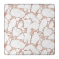 thumbnail image 1 of White Marble Rose Gold Line Pattern Square Fitted Tablecloth with Elastic Edge,Square Table Cover,Washable Elastic Table Cover for Home Kitchen Party Decor 36"x36", 1 of 6